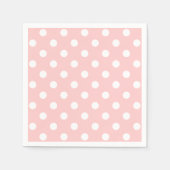 Pink en White Polka Dot Pattern Servet (Voorkant)