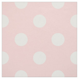 Pink en White Polka Dot Pattern Stof