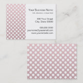Pink en White Polka Dot Pattern Visitekaartje (Voorkant / Achterkant)