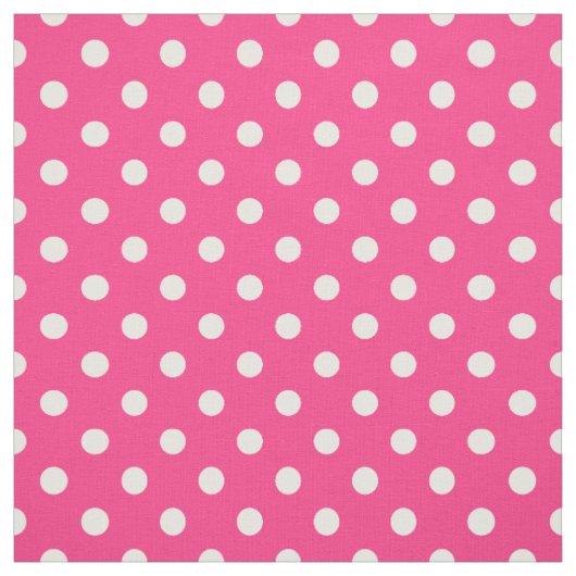 Pink en White Polka Dots Pattern Stof (Swatch)