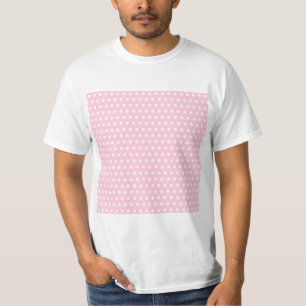 Pink en White Polka Dots Pattern. T-shirt