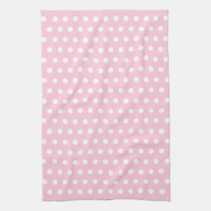 Pink en White Polka Dots Pattern. Theedoek