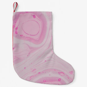 PINK EN WITTE ABSTRACTE SCHIJNEN KLEINE KERSTSOK