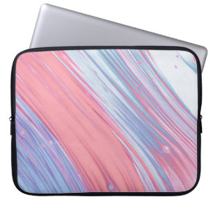 PINK EN WITTE ABSTRACTE SCHIJNEN LAPTOP SLEEVE