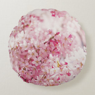 PINK EN WITTE CHERRY BLOSSOM ROND KUSSEN