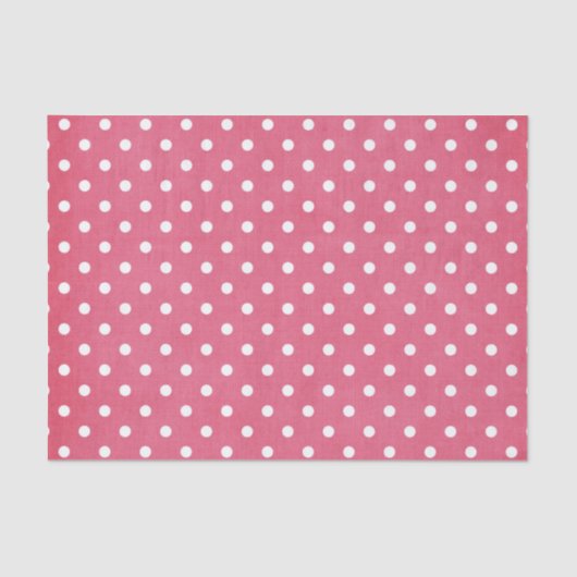 PINK EN WITTE POLKA DOTS TISSUEPAPIER (Voorkant)