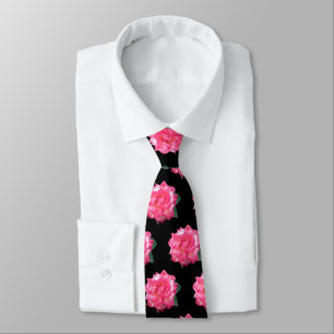 PINK EN WITTE ROSE STROPDAS
