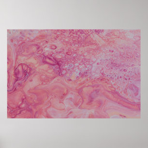 PINK EN WITTE SCHIJPWALLPAPIE POSTER