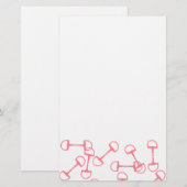 Pink Equestrian Horse Bits Briefpapier (Voorkant / Achterkant)