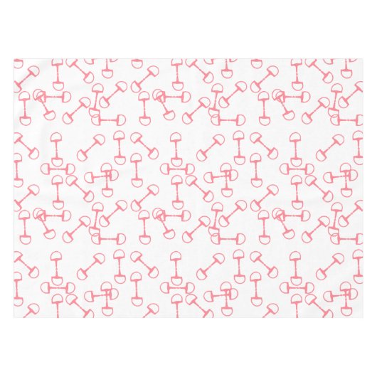Pink Equestrian Horse Bits Tafelkleed (Voorkant (Horizontaal))