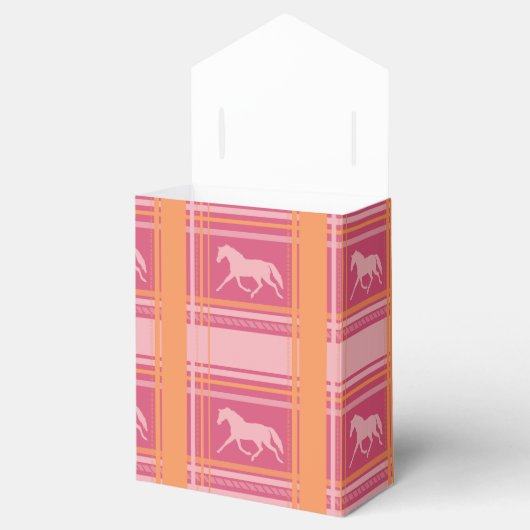 Pink Equestrian Pset Pony Pattern Bedankdoosjes (Geopend)