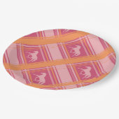 Pink Equestrian Pset Pony Pattern Papieren Bordje (Gekanteld)