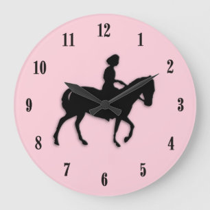 Pink Equestrian Wall klok