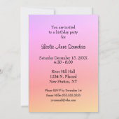 Pink Equine Anniversaire Fête Invitation (Dos)