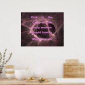 Pink est pour la vie Poster (Cuisine)