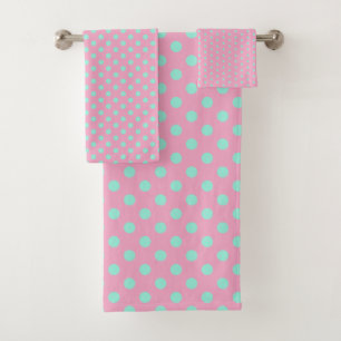 Pink et Aqua Polka Dot