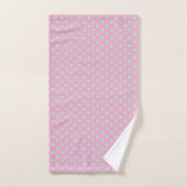 Pink et Aqua Polka Dot (Serviette à main)