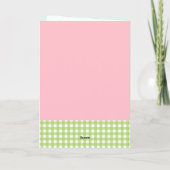 Pink et Green En vichy 4e carte d'anniversaire (Dos)