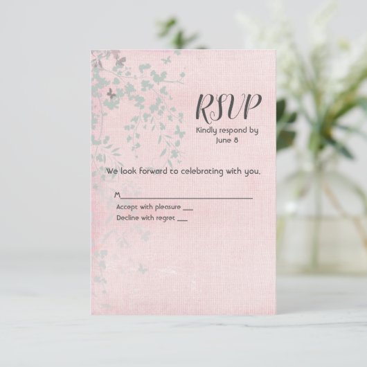 Pink et Silver Leaf RSVP (Debout devant)