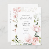 Pink & Eucalyptus Floral Gradual Party (Voorkant / Achterkant)