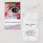 Pink Event Planning Carte de visite moderne (Devant / Derrière)