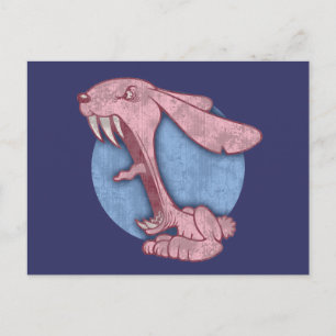 Pink Evil Bunny Briefkaart