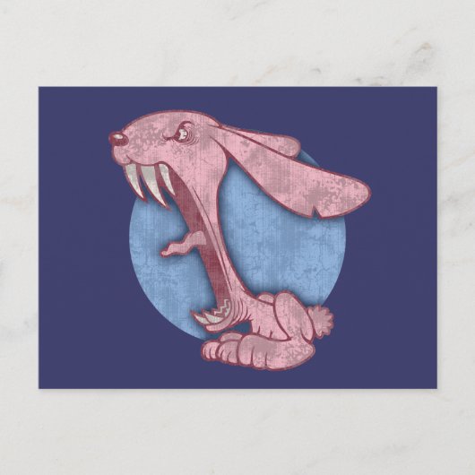 Pink Evil Bunny Briefkaart (Voorkant)