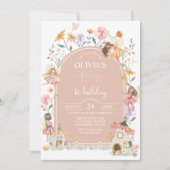 Pink Fairy 1er anniversaire Invitation (Devant)