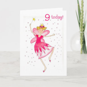 Pink Fairy 9e carte d'anniversaire