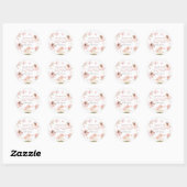 Pink Fairy First Birthday Party Sticker (Feuille)