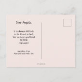 Pink Fairy Girl Se Bien Bientôt Carte Postale (Dos)