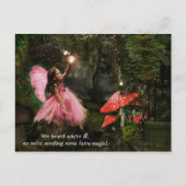 Pink Fairy Girl Se Bien Bientôt Carte Postale (Devant)