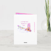 Pink Fairy Tale Merci Note Card 4 (Dos)