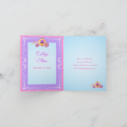 Pink Fairy Tale Merci Note Card 4 (Intérieur)