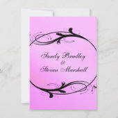 Pink Fairytale Faire-part de mariage (Dos)