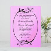 Pink Fairytale Faire-part de mariage (Debout devant)