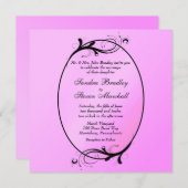 Pink Fairytale Faire-part de mariage (Devant / Derrière)