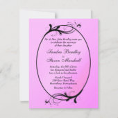 Pink Fairytale Faire-part de mariage (Devant)