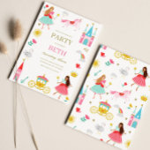 Pink Fairytale Princess Girl Invitation d'annivers