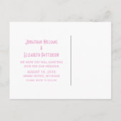 Pink Fancy Ornamental Enregistrer la date Carte po (Dos)