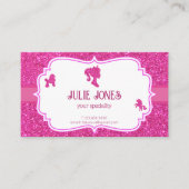 Pink Fancy parties scintillant pétillante carte pe (Devant)