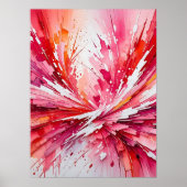 Pink Fantasy Abstract Acryl Art Poster (Voorkant)