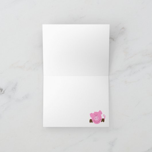 Pink Farm Babies Folded Merci notes (Intérieur)