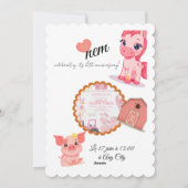 Pink Farm Birthday Invitation Template, Editable G (Dos)
