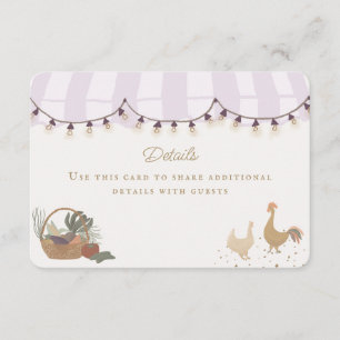 Pink Farmers Market Boerderij Verse details Invoeg Informatiekaartje