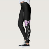 Pink Faux Bow Accroche Des Leggings Spandex (Gauche)