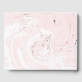PInk Faux Marble Moderne Mariage Livre d'or (Verso)