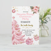 Pink Favorite Things Party Invitation (Debout devant)