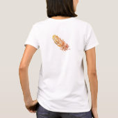 Pink Feather Art Basic T-shirt, wit T-shirt (Achterkant)