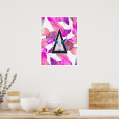 Pink Feathers Free Spirited Flamingo Art poster (Cuisine)